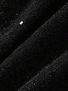 DAZY 女款細肩帶修身背心，度假風夏季外出上衣 - 黑色 - 查看 7
