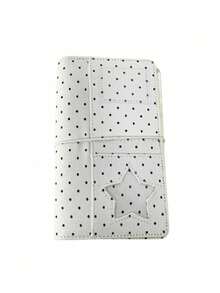 Muroi Mono Korean Style Polka Dot Denim A6 Notebook, Polka Dot Cloth Notebook Shell, Simple Korean Style Polka Dot Cloth A6 Loose Leaf Notebook, Student High-Value DIY Notebook, Portable Notebook, Adjustable Cover For Notebook, Front And Rear Storage Function Metal Loose Leaf Clip, Sturdy And Durable Diary Notebook Material, Daily Writing Travel Diary School Office Supplies, Birthday And Back To School Season Simple Style Notebook Gift. - multicolor - View 8