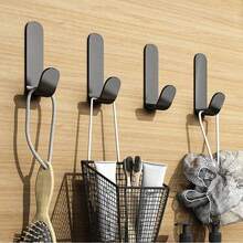 6 Ganchos de pared multiusos, perfectos para organizar llaves, ropa, toallas, etc., ganchos adhesivos impermeables y autoadhesivos - Multicolor - Ver 10