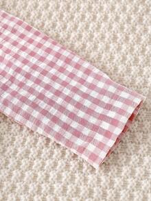 Cozy Pixies Set 2 Potong untuk Bayi Perempuan: Kardigan Lengan Panjang dengan Kerah dan Celana Panjang Pinggang Elastis Motif Beruang Kartun - Dusty Pink - View 3