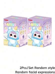 POKOJA LAND Blind Box (Non-Plush Filling), Suitable As Holiday Gift For Friends,6 Regular Editions + 1 Hidden Edition Dessert And Animal Headwear Themed Blind Box, Cute Cherry And Ice Cream Style Collectible Dolls, Mini Dolls With Gingerbread House And Candy Elements, Home Decorations, Display Accessories, Companion Items, Party Gifts, For Friends, Family, Collectors,Spring To Summer - Tide play blind box - View 11