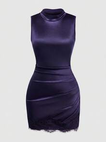 Women Plus Size Sports Dresses - Purple - View 8