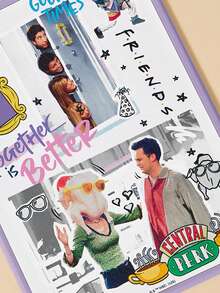 FRIENDS X SHEIN Friends Nostalgic Leather Texture Anti-Drop Protective Flat Protective Case - Multicolor - View 7