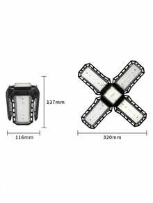 1PC E27 Deformable LED Garage Light, 4-Leaf Design, High Brightness, Adjustable Angle, For Warehouse & Living Room Lighting. - 4-Leaf high-brightness and wide-pressure model - View 8