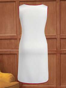 HARRY POTTER X SHEIN Tween Girls Minimalist Printed Sleeveless Dress - White - View 2