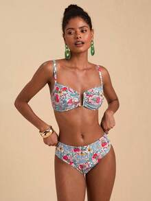 Travachic Women's Colorful Printed Casual Swimwear Set - Multicolor - View 4