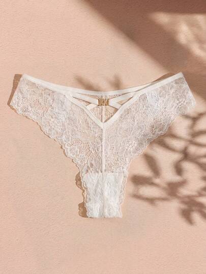Lullawish 1pc White Lace Women's Panty