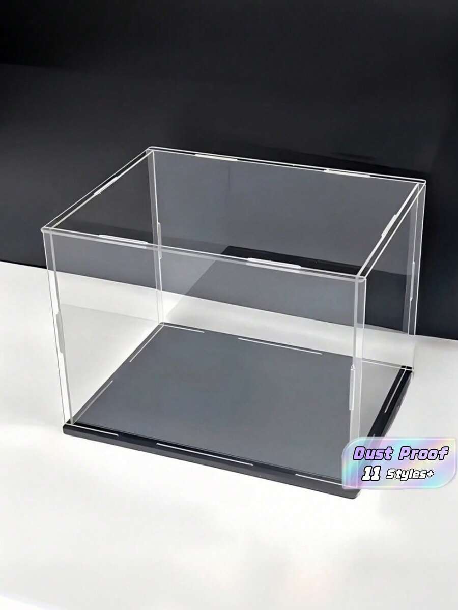 透明亚克力展示盒,用于展示人物模型和收藏品 - 组装玻璃状展示盒,用于展示玩具、流行音乐、模型车 - 家庭收纳整理器 - 白色 - 查看 1