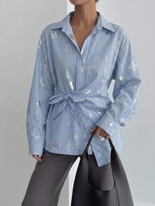 Women Blouses & Shirts - 藍色 - 查看 5