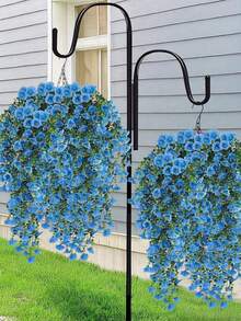 1/2/4pcs Hanging Artificial Flowers With Eucalyptus Leaves, Wild Flower Combination. Multi-Use Spring Decor For Home, Room, Garden, Hotel, Porch, Wedding And Valentine's Day - Multicolor - View 1