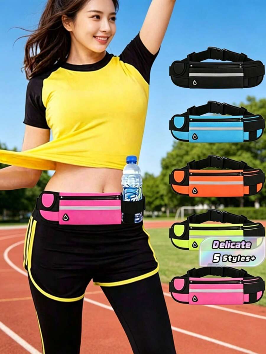 1 túi đeo hông thể thao có ngăn đựng điện thoại, chống nước và chống sốc, thích hợp cho tập gym, chạy bộ và các hoạt động ngoài trời. - Nhiều màu - Xem 1