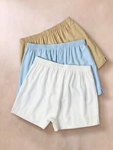 Bộ 3 quần chinos nam EverLounge kiểu Anh cơ bản, thoải mái, màu trắng, kaki, xanh nhạt. - Nhiều màu - Xem 2
