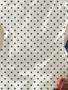 SHEIN 女童黑色波点印花长款背心，百搭叠穿单品，适合夏季，日常穿着舒适百搭，经典版型，适合女孩和女生 - 彩色 - 查看 5