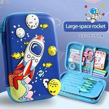 1pc Large Capacity Pencil Pouch 3D EVA School Supplies Box, New High School And Elementary School Girls' Colorful Pencil Box, Cartoon Pencil Box - Multicolor - View 16