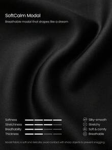 GLOWMODE Sudadera de hombros descubiertos de modal suave y talla grande, casual para uso diario, primavera y verano - Negro - Ver 4