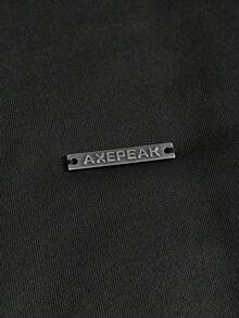 AXEPEAK 男士休闲度假宽松舒适时尚T恤套装 - 黑色 - 查看 8