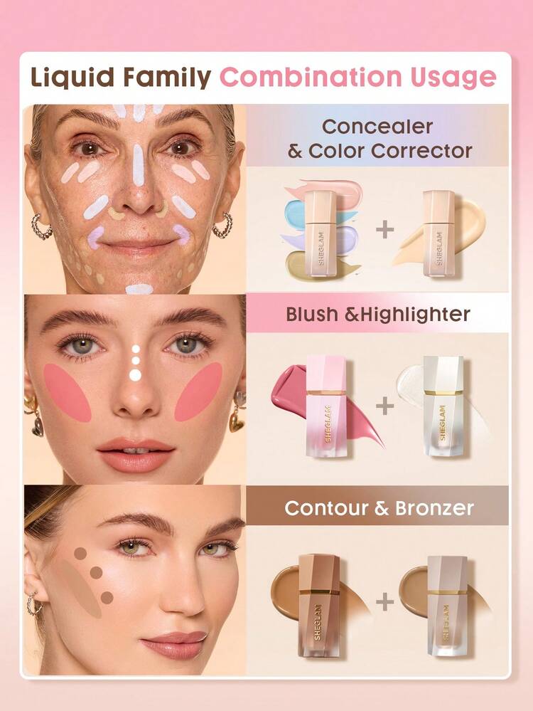SHEGLAM Hideaway Full-Coverage Concealer-Warm Vanilla Color Corrector Brightener And Highlighter - Warm Vanilla - View 7