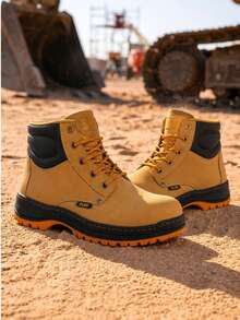 Genuine Leather Pleg Working Boot With Steel Helmet - miel - View 1