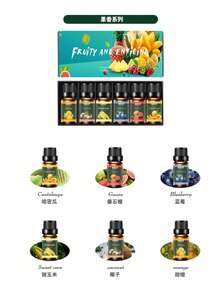 Set de 6 piezas de aceites esenciales de aromaterapia, con aroma a plantas, que incluye vela, piedra aromática, humidificador, ambientador de coche y recambio de aceite - Multicolor - Ver 6