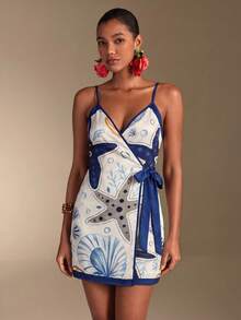 Vaclyn South American Floral Print Chiffon Cover Up For Women - Multicolor - View 8