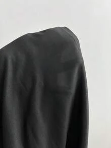 Elamini 女士休闲镂空圆圈珍珠装饰吊带背心 - 黑色 - 查看 7