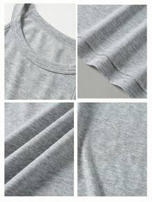 SHEIN LUNE Áo tank top nữ 95% cotton thêu ren hoa nhiều màu sắc, kiểu dáng ôm sát, cổ yếm, thích hợp cho mùa hè. - Màu Xám nhạt - Xem 4