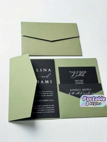 25 piezas Tarjetas de invitación de boda plegables con sobres, tarjetas de invitación sencillas para compromiso, 15º cumpleaños, bautizo, invitaciones DIY, invitaciones de 5*7 pulgadas, invitaciones de bolsillo, invitaciones personalizadas, mejores regalos, decoraciones de boda, decoración del hogar, decoración de habitaciones, recuerdos de fiesta, despedida de soltera, decoración de fiesta