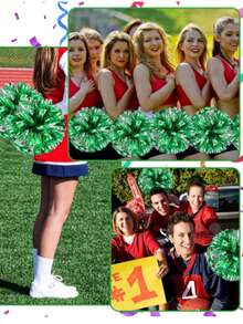 2pcs/1 Pair Cheerleading Pom Poms, Vibrant Colors, Thickened & Densified, With Rings, More Durable, Suitable For Cheerleading Competitions, Cheerleading Parties, Pom Pom Dance Parties And Other Occasions - Multicolor - View 6