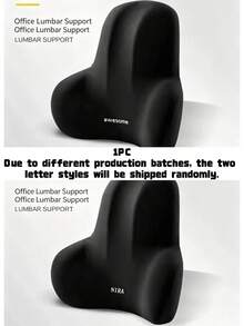 1PC Ergonomic Lumbar Support Cushion Set For Office Chair, Memory Foam Backrest And Seat Pad, Soft Polyester Cover, Comfortable Relief Design, Ideal For Home And Office Use, Washable By Hand, Available In Black And Grey - 1PC - View 11