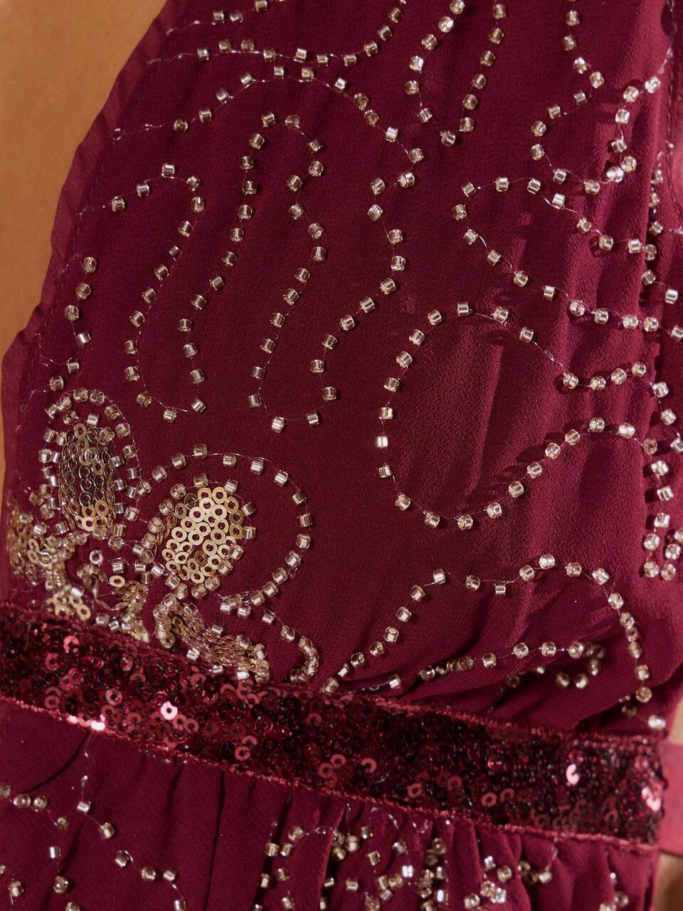 Sequin Embellished Detail Backless Halterneck Top Only Summer Holiday Vacation Beach Ibiza Cute Festival Elegant Cherry Moon