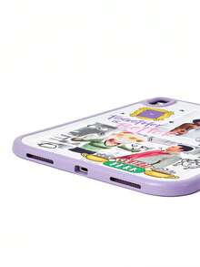 FRIENDS X SHEIN Friends Nostalgic Leather Texture Anti-Drop Protective Flat Protective Case - Multicolor - View 5