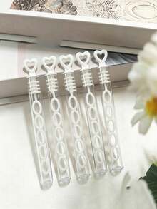 MINKOJA Heart-Shaped Porous Mini Bubble Wand, Wedding Love Bubble Wand, Party Gift, Suitable For Weddings, Parties And Celebrations (Bubble Solution Not Included) - White heart - View 1