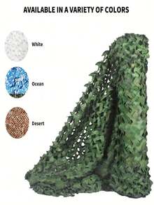 Premium Camouflage Net: Durable Large Rolls For Camping, Shade, Party Decor, And Concealment - Versatile Jungle Camouflage Net For Outdoor Enthusiasts And Halloween Party Decor - Multicolor - View 2