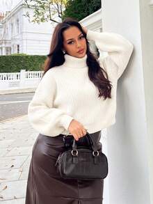 NegzBox Women Sweaters Plain Casual - Putih - View 5