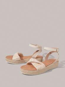 Styleloop Women's Wedge Heel Platform Sandals, Bohemian, Beach Vacation, Western Wind, Summer Wear, Travel Essentials - Apricot 2 - View 8