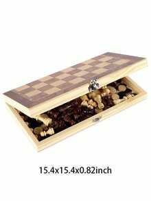 Bộ cờ vua bằng gỗ 3 trong 1 với đáy phủ nhung, chống trơn trượt và chống mài mòn, bao gồm các quân cờ với nhiều kích cỡ (24/29/34/39/48cm), thích hợp cho các cuộc thi cờ vua, trò chơi trên bàn, v.v. Có thể gấp gọn để dễ dàng cất giữ. Trò chơi dành cho người lớn, thích hợp cho các bữa tiệc Halloween/Giáng sinh/Lễ Tạ ơn. - Đen và trắng - Xem 9