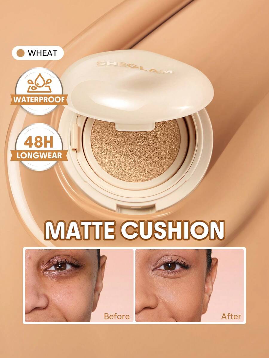 SHEGLAM Lock & Go Long-Lasting 氣墊粉餅-Wheat - Wheat - 查看 1