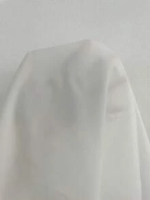 Elenzga 女士斜肩褶皱宽松纯色休闲衬衫 - 白色 - 查看 8
