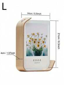 1 pieza Marco de fotos vertical rectangular de madera acrílica moderna, versátil para decoración de boda, fiesta, plantas, calendario, manualidades y decoración de hogar. Idea de regalo elegante con acabado de madera natural y acrílico transparente - Marco de fotos de madera - Ver 11