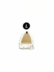 1 pieza Saco de dormir de triángulo con cobertura completa y estampado de dibujos animados para loros, hámsteres, pájaros pequeños en otoño e invierno - Gatito blanco - Ver 9