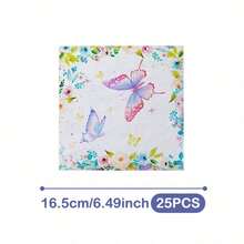 Light Pink Butterfly Crown Disposable Plates, Napkins And Cups Set, Serves 20 Guests. This Disposable Party Set (Including Plates, Napkins And Cups) Is Perfect For Birthday Parties, Weddings And Family Picnics. - View 8