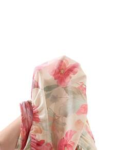Ellevyn Đầm nữ thanh lịch cổ xếp ly in hoa, thích hợp cho kỳ nghỉ - Nhiều màu - Xem 7