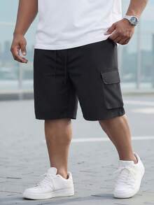 DRIVNCORE Quần short nam mùa hè dáng rộng, có túi nắp bên hông, quần short nam thường ngày, quần short đen nam, quần short cargo đen nam, quần short có túi nam, quần short cargo nam, thích hợp cho sinh hoạt hàng ngày, những chuyến đi cuối tuần, du lịch, môi trường làm việc thoải mái, quà tặng cho bạn trai/chồng, quà kỷ niệm/sinh nhật, tiệc tùng, kỳ nghỉ hè, quần short nam thường ngày, quần short đen nam, quần short nam. - màu đen - Xem 3