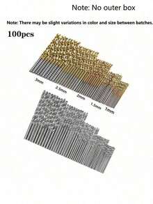 Bộ 100/50 mũi khoan thép tốc độ cao phủ titan, đầu 135° thích hợp cho đồ thủ công DIY, chế biến gỗ, chạm khắc và làm đồ trang sức - Phạm vi kích thước từ 1/25 inch đến 1/8 inch, kim loại hình trụ, mũi khoan xoắn cho kim loại, gỗ, nhựa, lý tưởng để cải thiện nhà cửa, dụng cụ đơn giản, tiện lợi và thiết thực - Nhiều màu - Xem 13