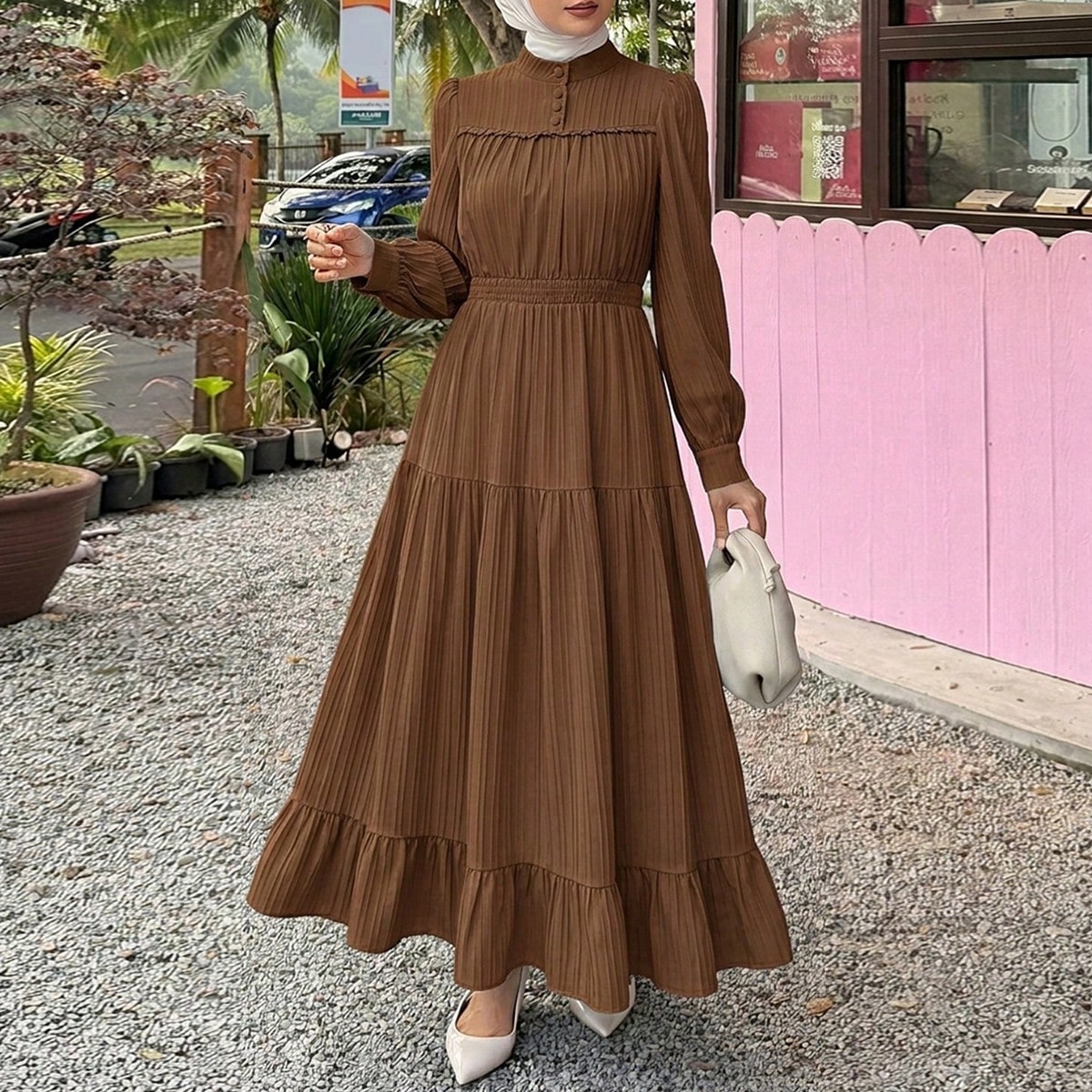 Casual Vacation Style Blue Dress For Women, Spring & Summer Sundress