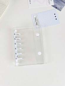1个A7透明便携式文件袋，双扣设计，可收纳精美照片，可用作相册、省钱文具、笔记本、贴纸簿、办公用品、学习用品、返校用品，1个 - 彩色 - 查看 26