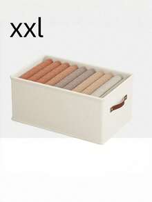 Storage Box, Clothing Storage Container, Household Garment Organizer, Drawer-Style Storage Bin, Large Capacity, Thick-Walled. - Beige - View 11