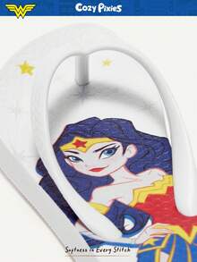 WONDER WOMAN X Cozy Pixies 夏季趣味圖案嬰兒防滑戶外舒適透氣圓頭女童夾腳拖鞋 嬰兒兒童拖鞋 沙灘度假海邊 - 白色 - 查看 6