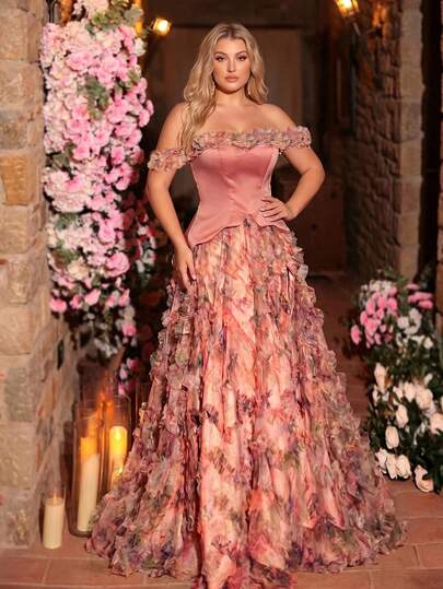 Glamrae Đầm maxi dáng rộng, thanh lịch, nhiều màu sắc, chất liệu satin, họa tiết hoa, phối lưới, dáng bất đối xứng, xẻ cao, thích hợp cho hẹn hò, du lịch, tiệc độc thân, đám cưới, tựu trường, mọi dịp trang trọng, thảm đỏ, hòa nhạc, dạ hội.