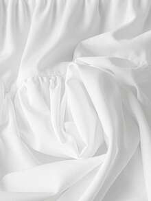 GlowEve CURVE Plus Size Women High Waist Bow Decor Puff Mini Skirt Fall - White - View 7